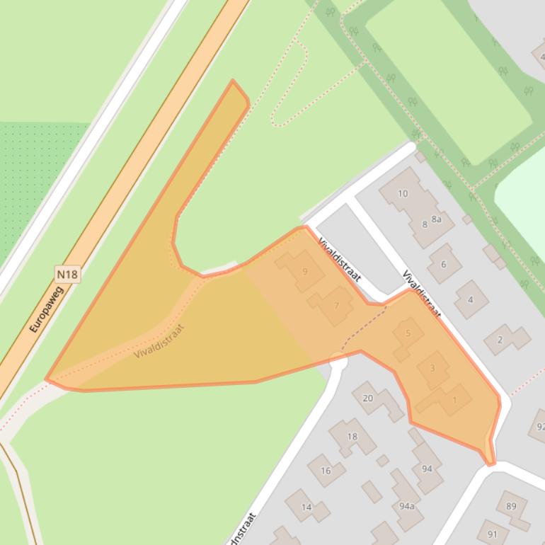 Kaart van postcodegebied 7132AG.