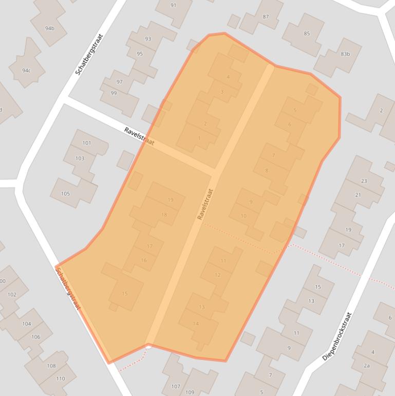Kaart van postcodegebied 7132AL.