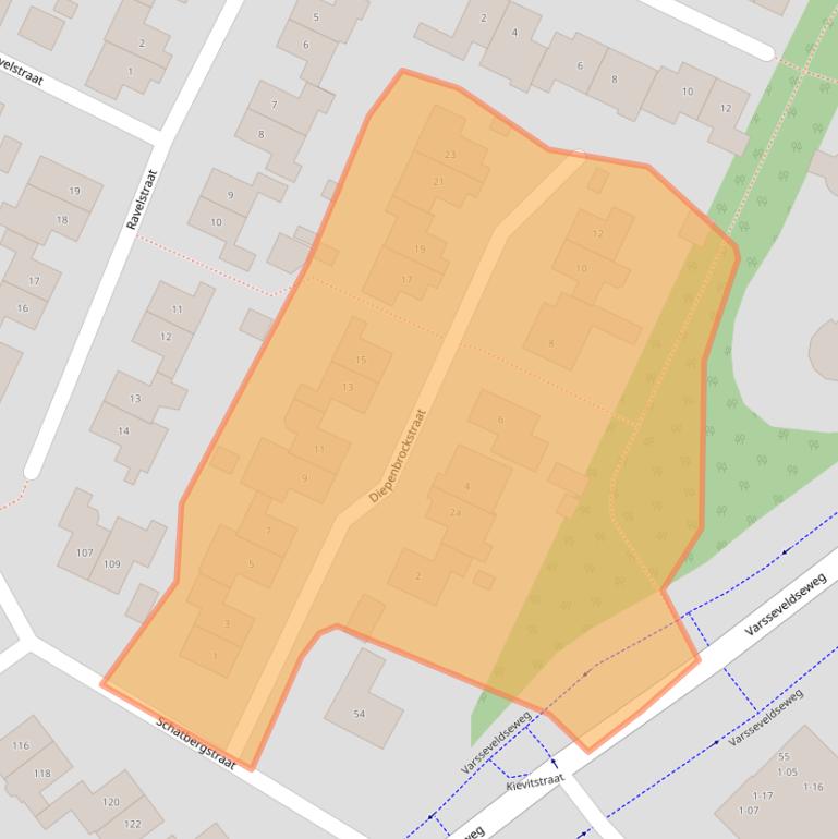 Kaart van postcodegebied 7132AM.