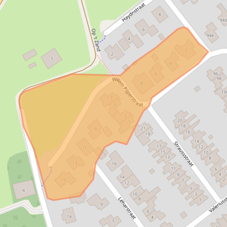 Kaart van postcodegebied 7132AN.