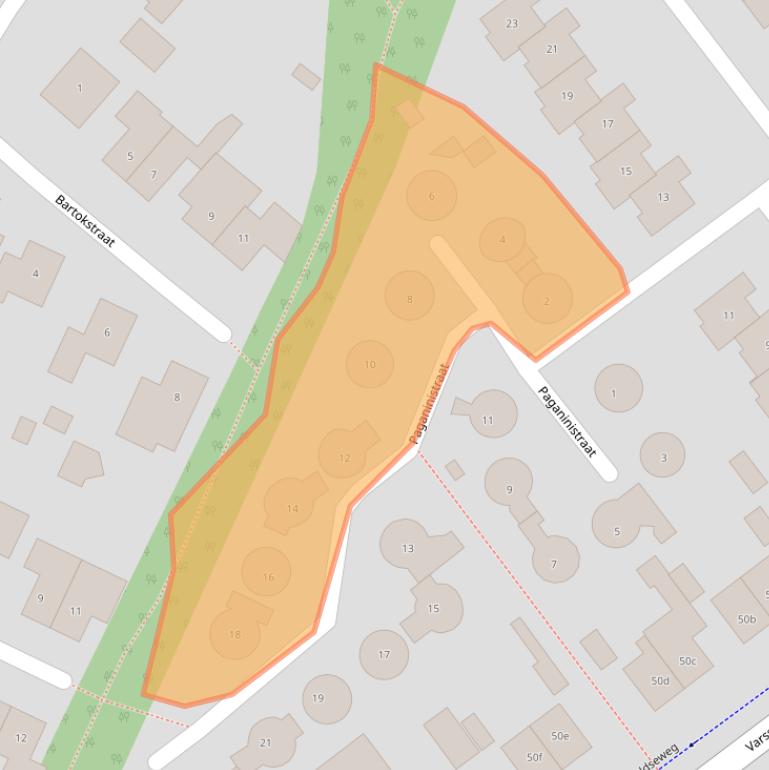 Kaart van postcodegebied 7132AZ.