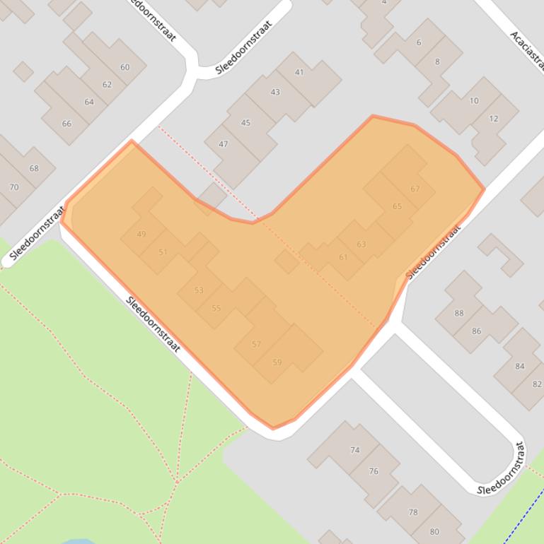 Kaart van postcodegebied 7132CG.