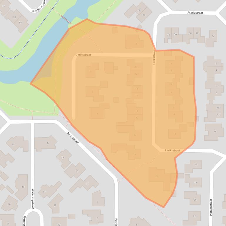 Kaart van postcodegebied 7132CS.