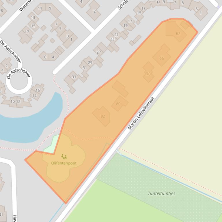 Kaart van postcodegebied 7132CT.