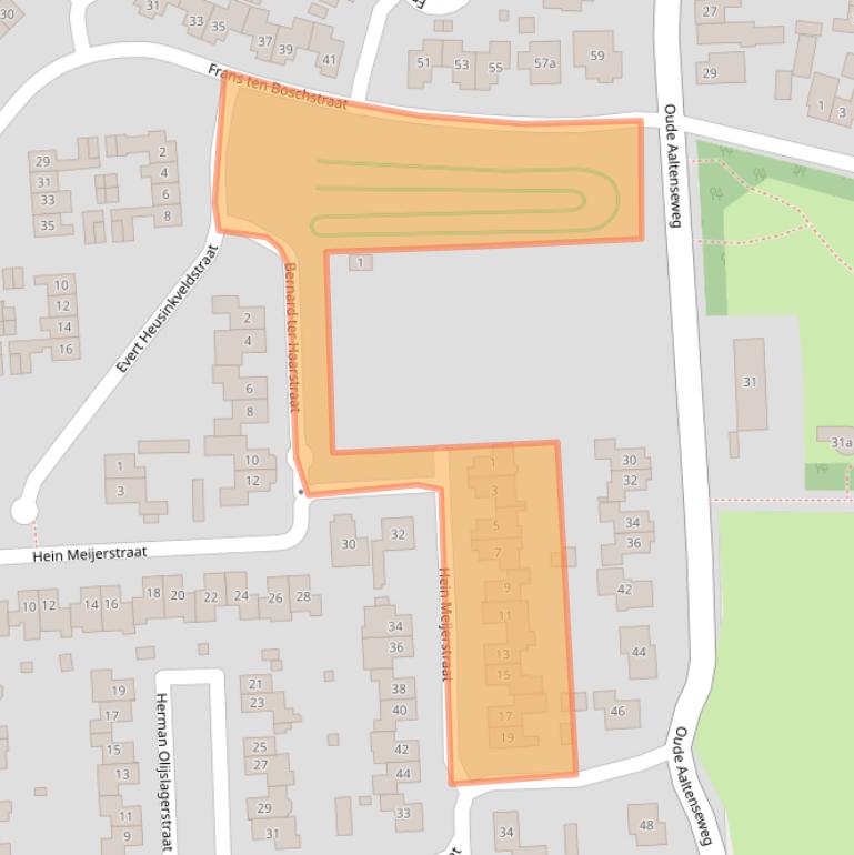 Kaart van postcodegebied 7132CW.