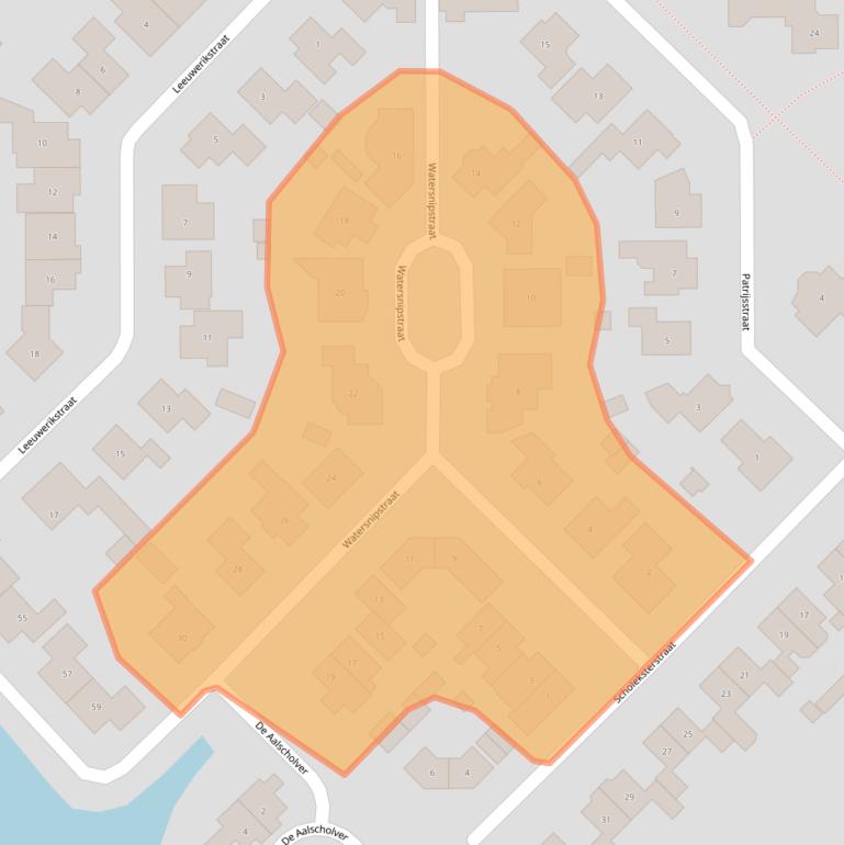 Kaart van postcodegebied 7132DG.