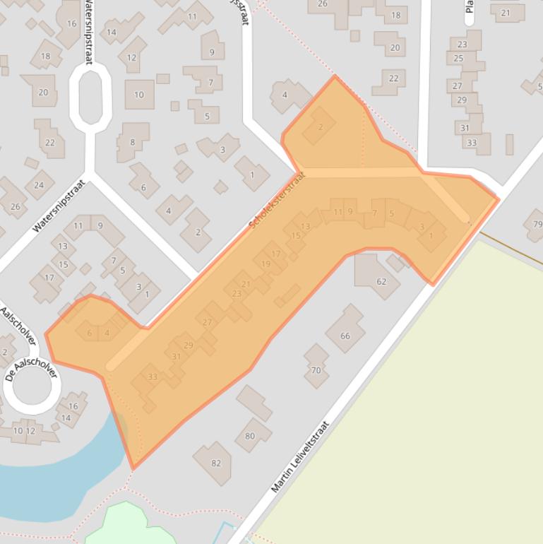 Kaart van postcodegebied 7132DH.