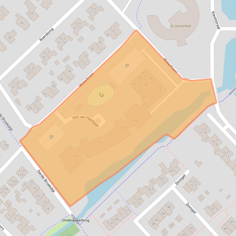 Kaart van postcodegebied 7132DJ.