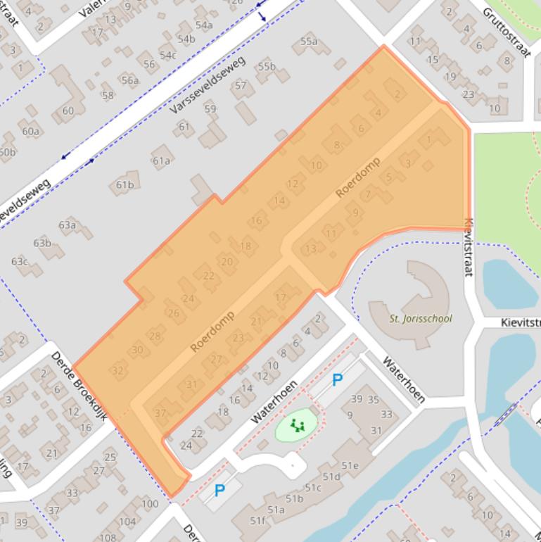 Kaart van postcodegebied 7132DM.