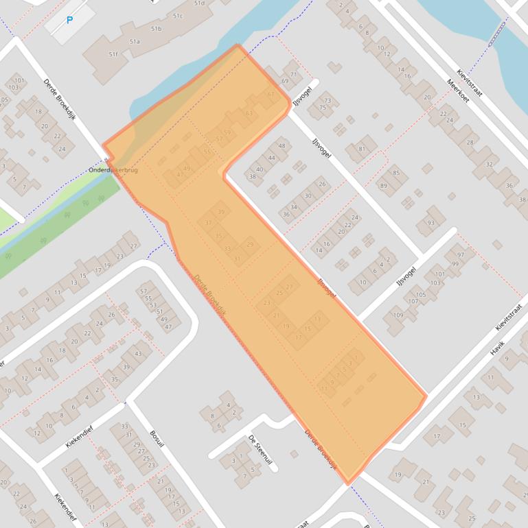 Kaart van postcodegebied 7132DP.