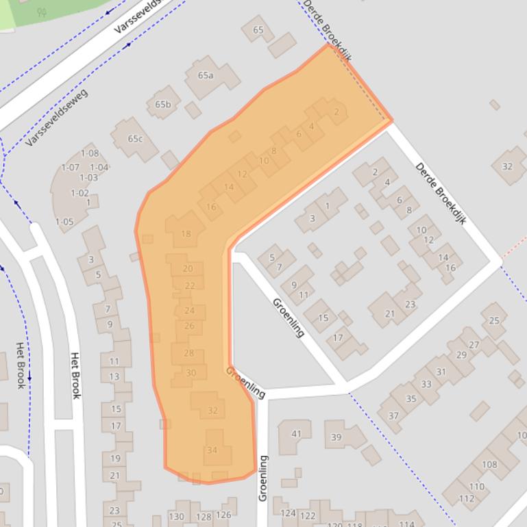 Kaart van postcodegebied 7132EE.