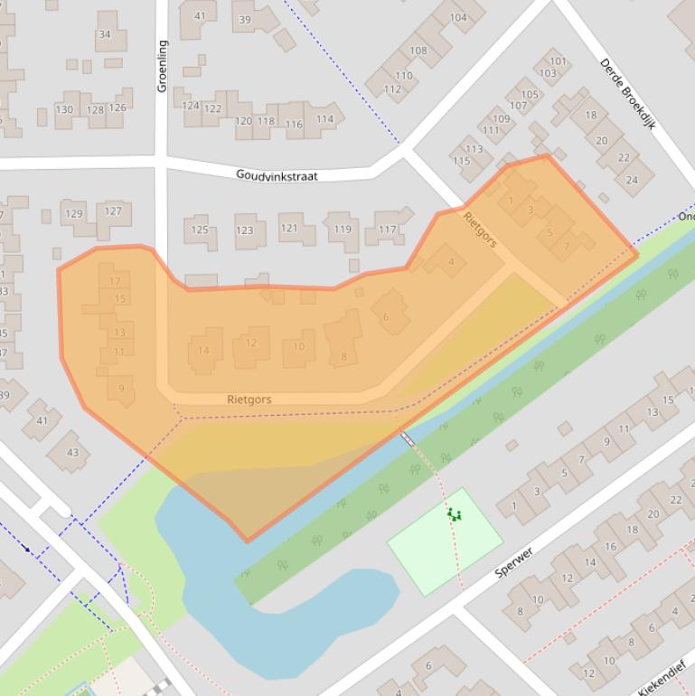 Kaart van postcodegebied 7132EG.