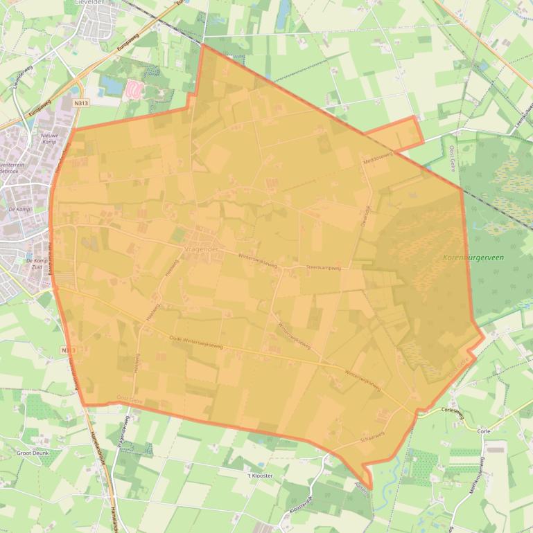 Kaart van postcodegebied 7134.