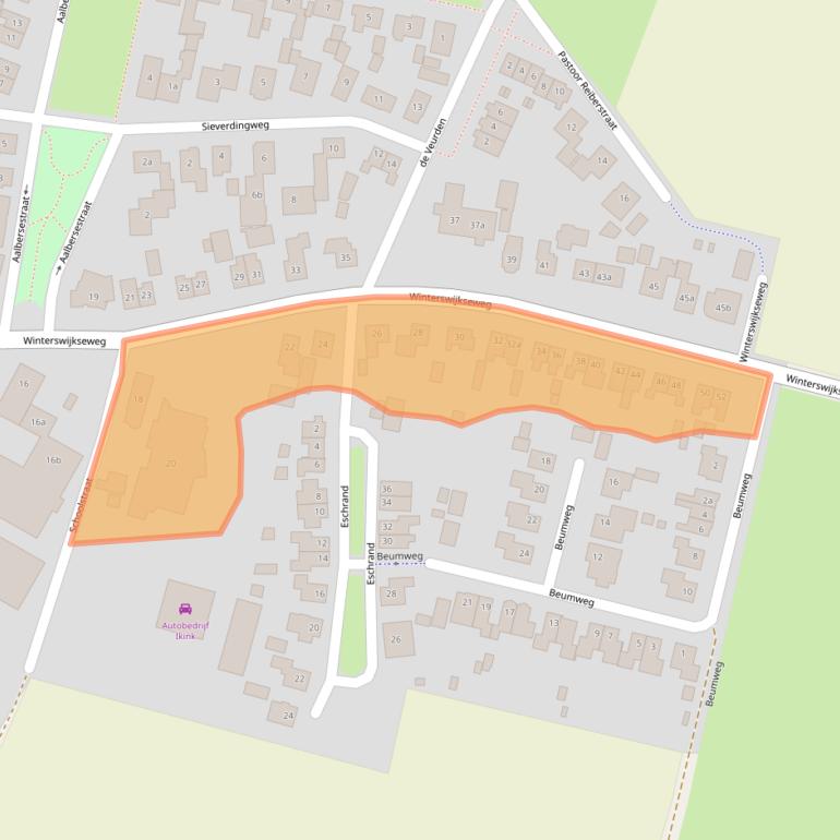 Kaart van postcodegebied 7134NE.