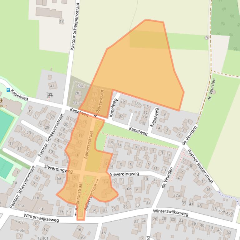 Kaart van postcodegebied 7134NG.