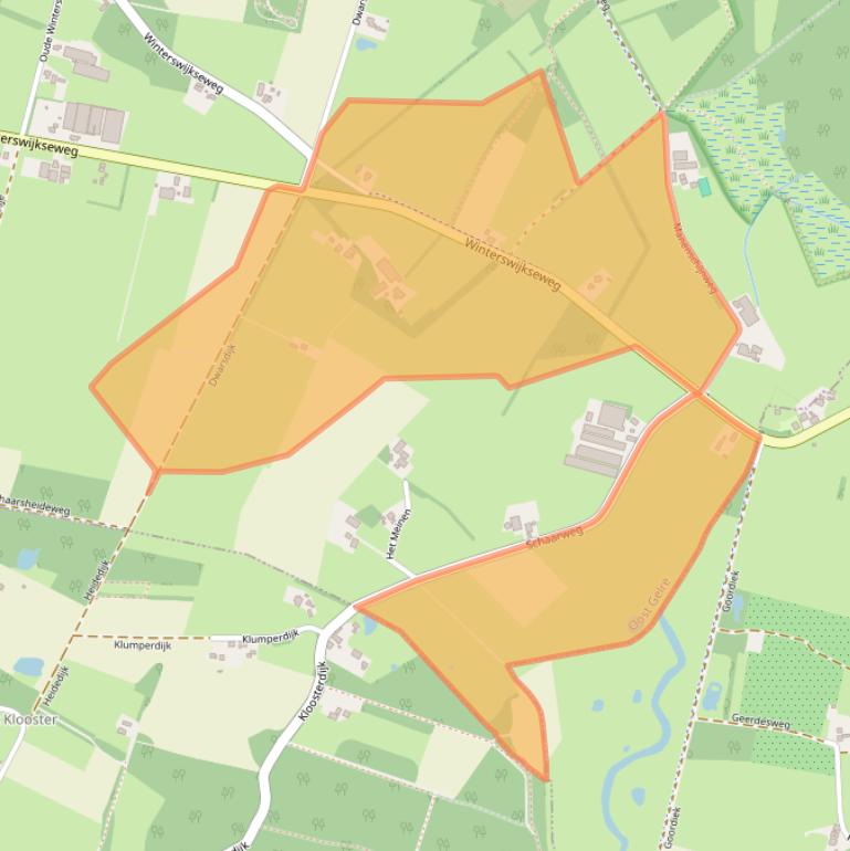 Kaart van postcodegebied 7134PH.