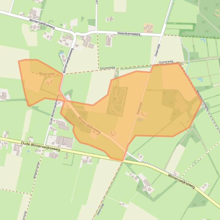 Kaart van postcodegebied 7134PM.