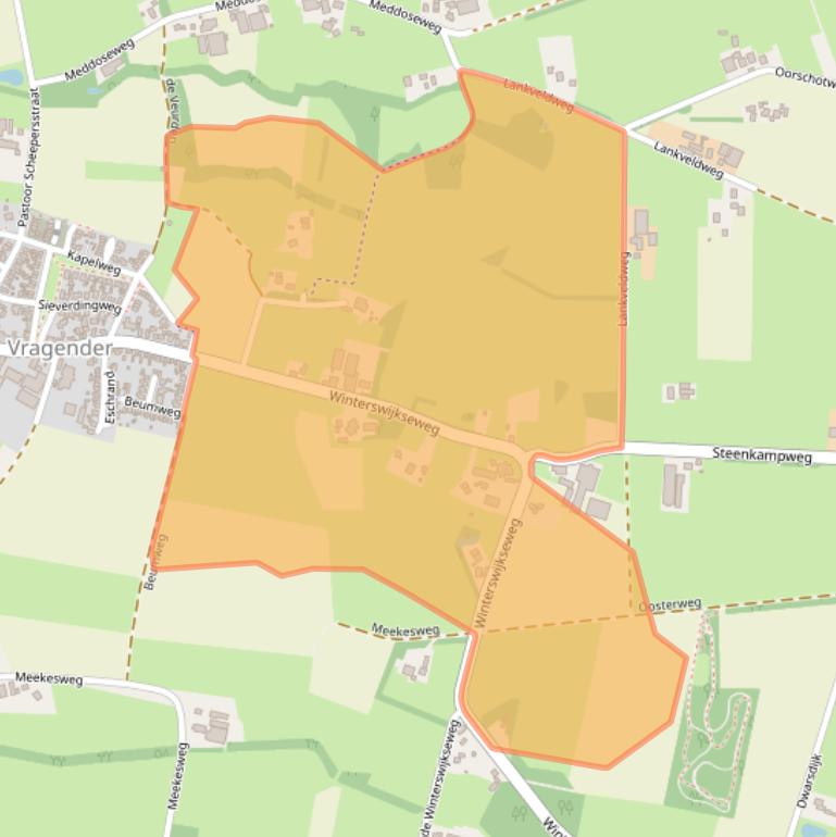 Kaart van postcodegebied 7134PN.