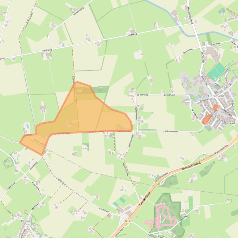 Kaart van postcodegebied 7135KG.