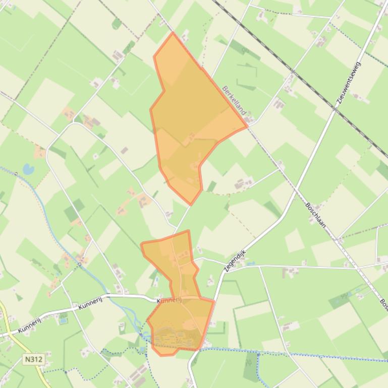 Kaart van postcodegebied 7136JL.