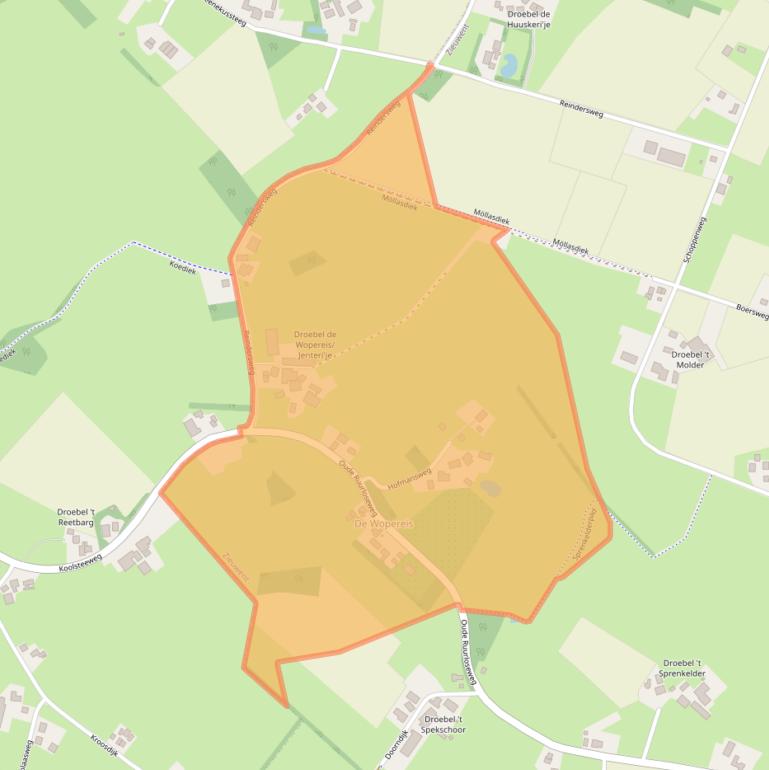 Kaart van postcodegebied 7136KE.