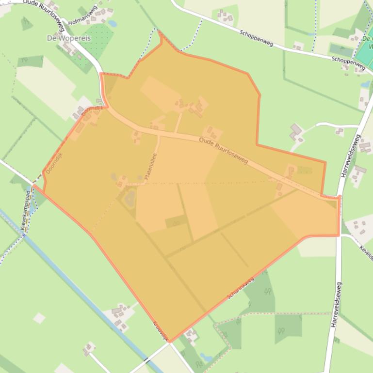 Kaart van postcodegebied 7136KG.