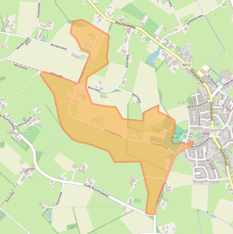 Kaart van postcodegebied 7136KH.