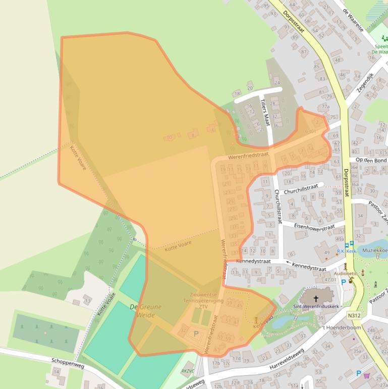 Kaart van postcodegebied 7136LZ.