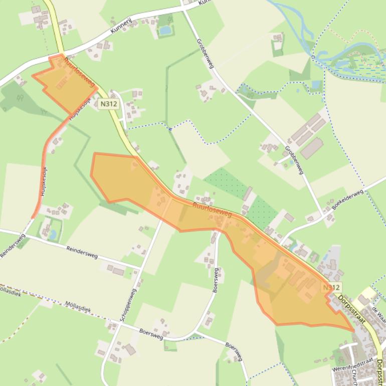 Kaart van postcodegebied 7136MC.