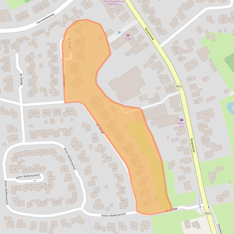 Kaart van postcodegebied 7136MN.