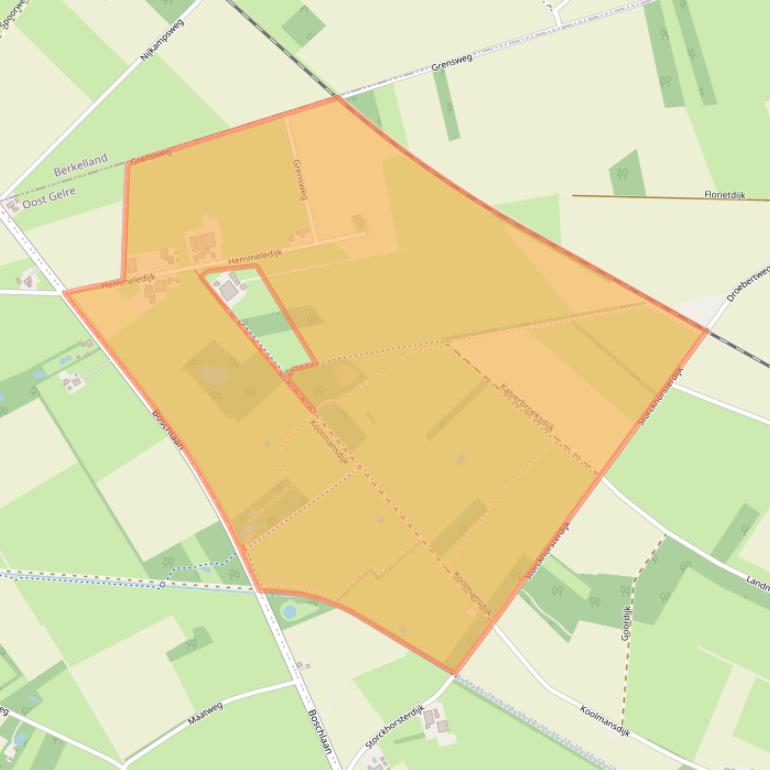 Kaart van postcodegebied 7137RB.