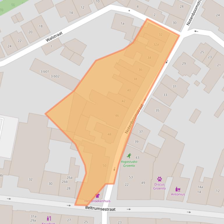 Kaart van postcodegebied 7141AD.