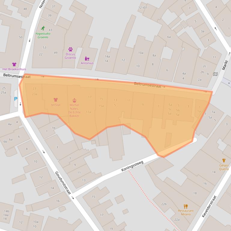 Kaart van postcodegebied 7141AJ.