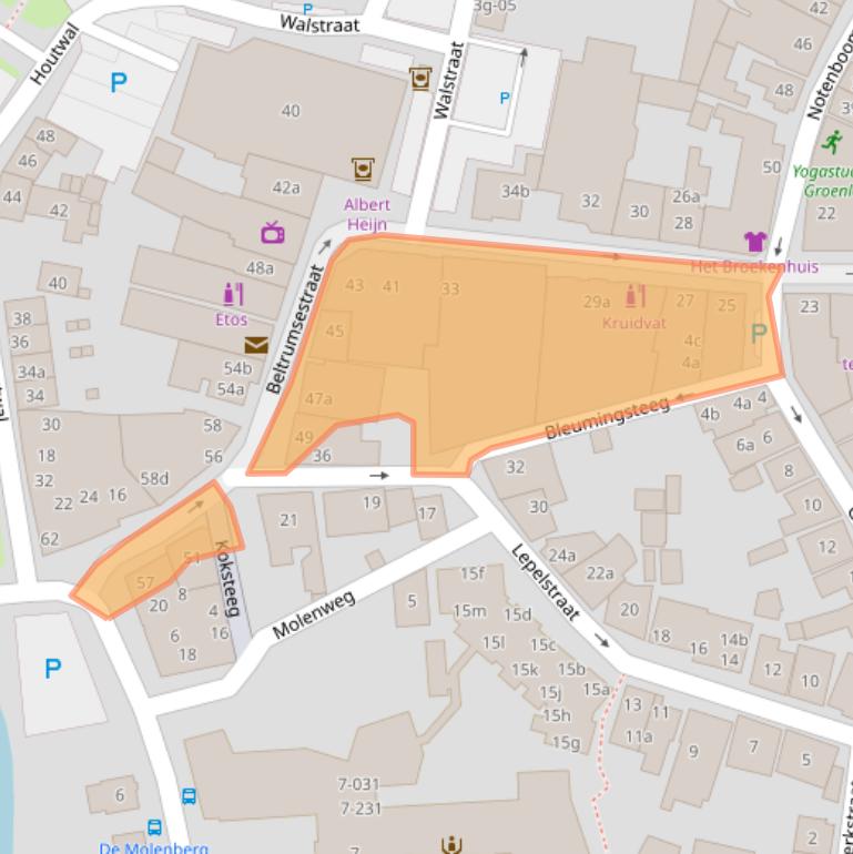 Kaart van postcodegebied 7141AK.