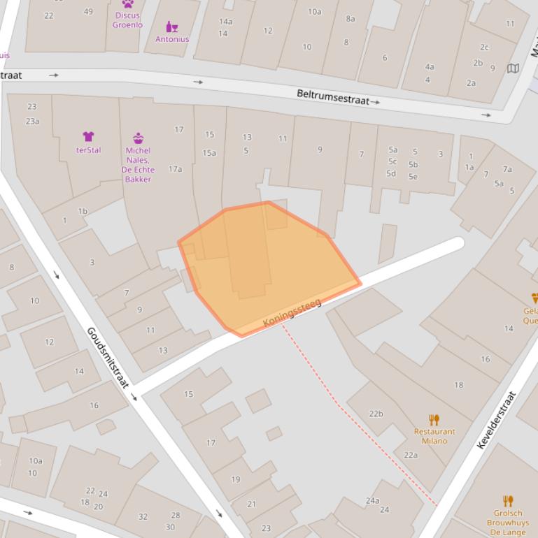 Kaart van postcodegebied 7141AR.