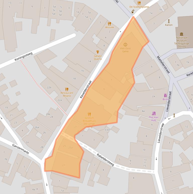 Kaart van postcodegebied 7141BE.