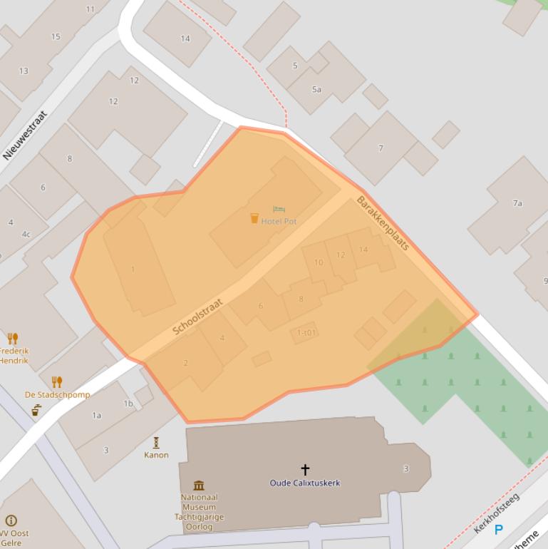 Kaart van postcodegebied 7141BW.