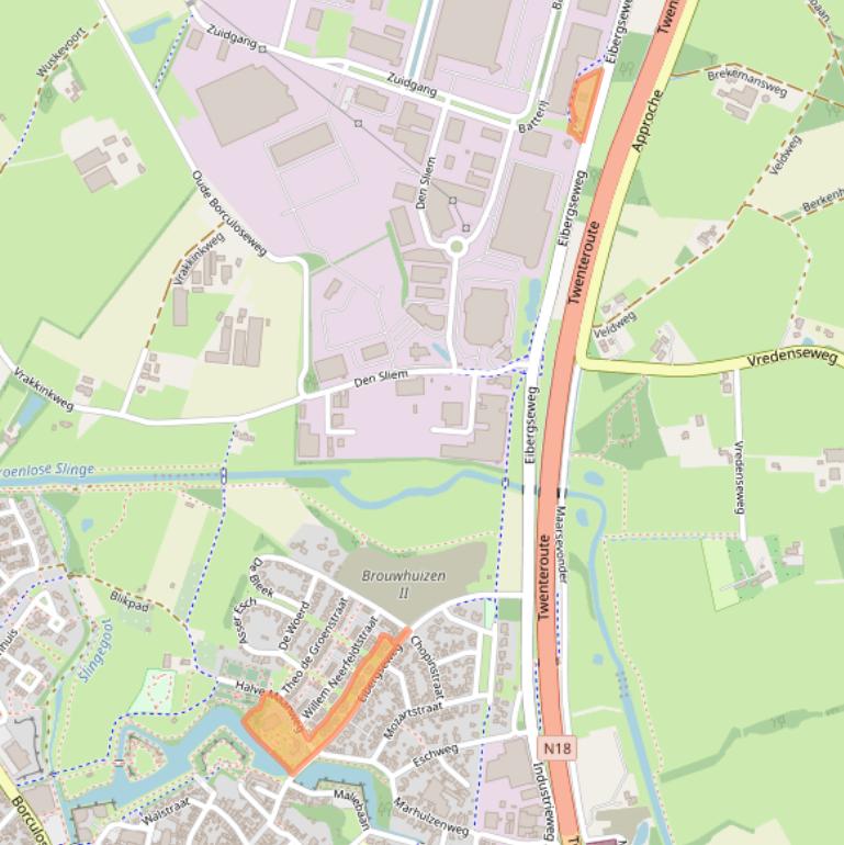 Kaart van postcodegebied 7141CD.