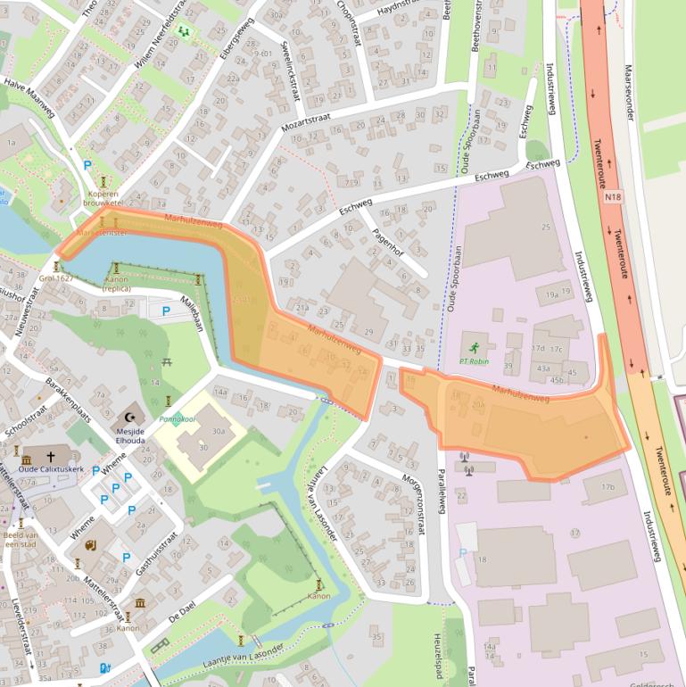 Kaart van postcodegebied 7141CS.
