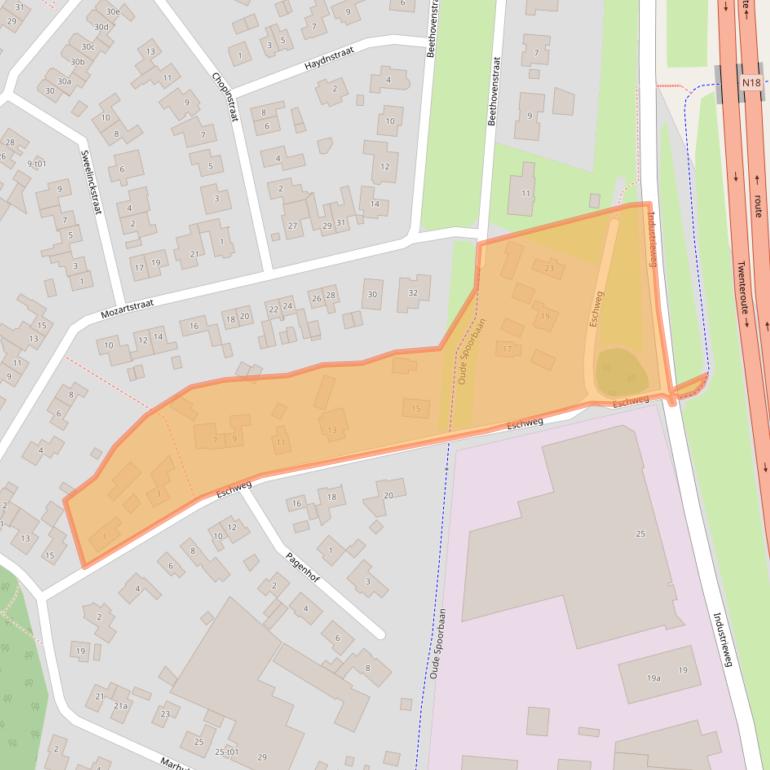 Kaart van postcodegebied 7141CT.