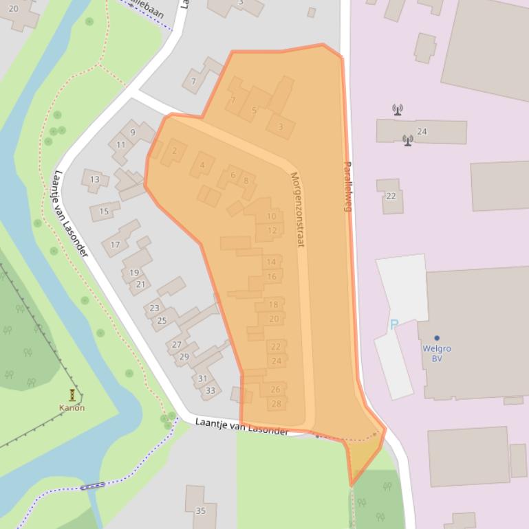 Kaart van postcodegebied 7141DB.