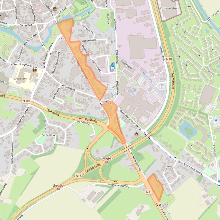 Kaart van postcodegebied 7141DM.