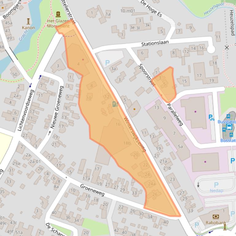 Kaart van postcodegebied 7141DN.