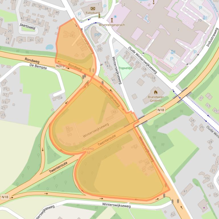 Kaart van postcodegebied 7141DP.