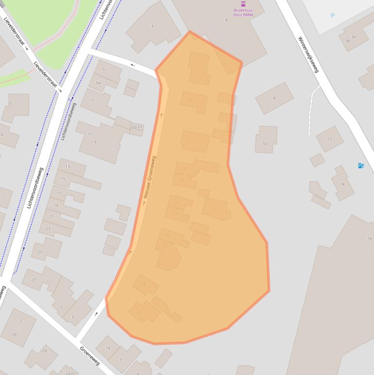 Kaart van postcodegebied 7141DT.