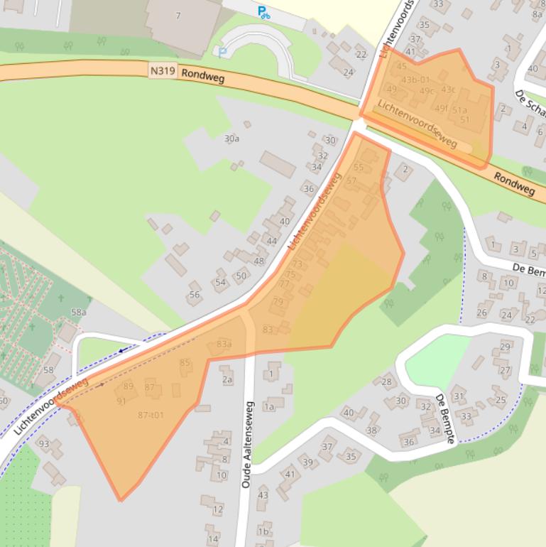 Kaart van postcodegebied 7141DW.