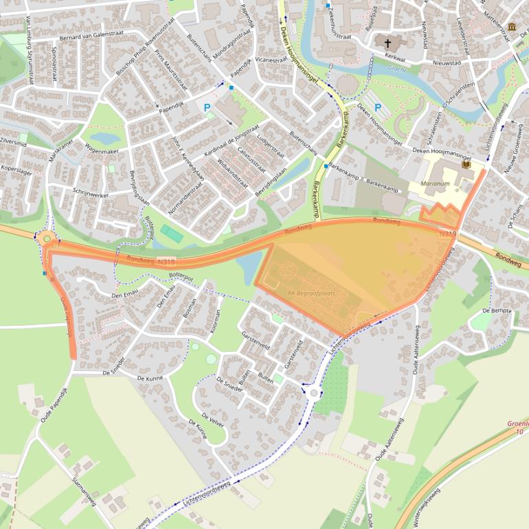 Kaart van postcodegebied 7141DZ.