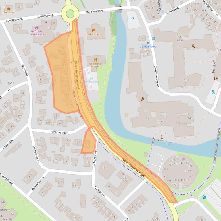 Kaart van postcodegebied 7141EB.