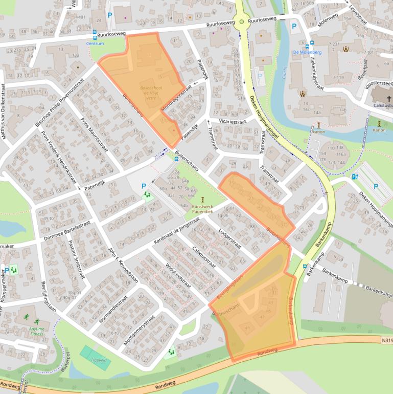 Kaart van postcodegebied 7141EK.