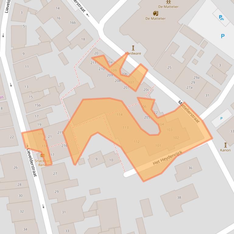 Kaart van postcodegebied 7141EP.